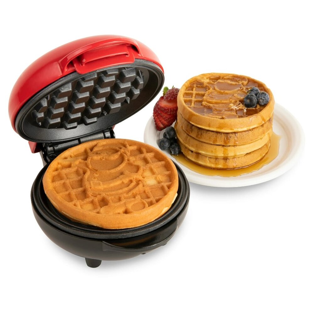 Nostalgia Mini Waffle Maker My Mini Non-stick 5" Santa Claus Christmas Holiday